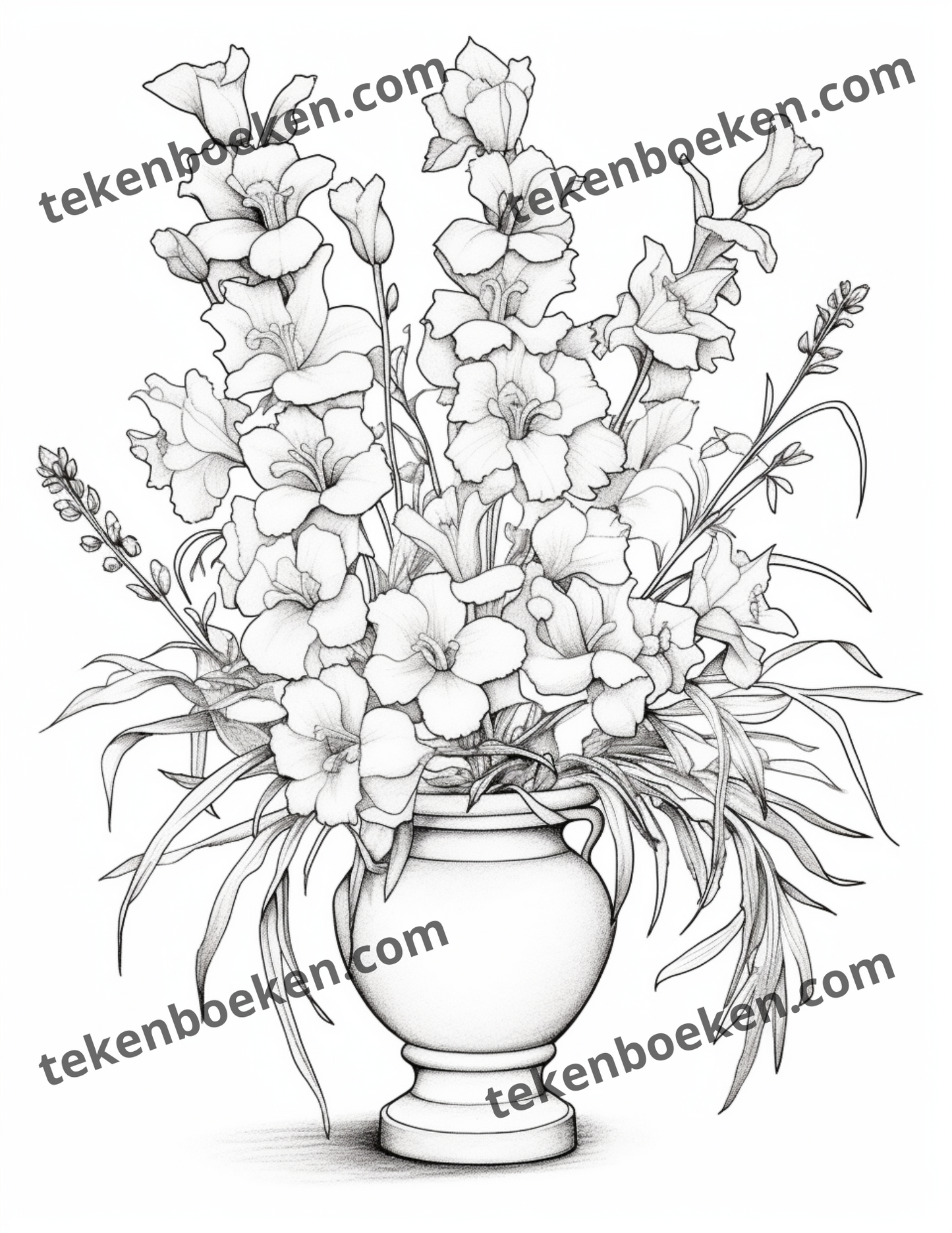 Bloemen tekenboek
