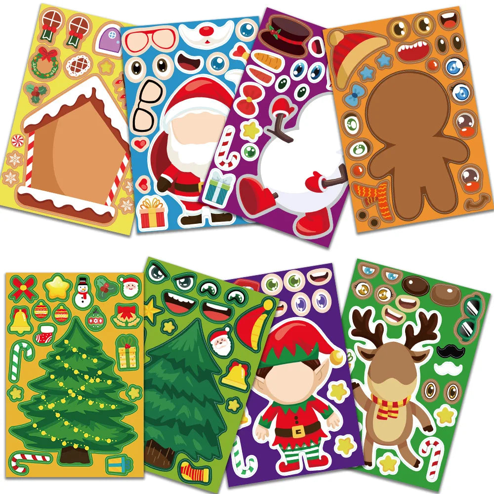 Kerst Sticker Set (8 Vellen)