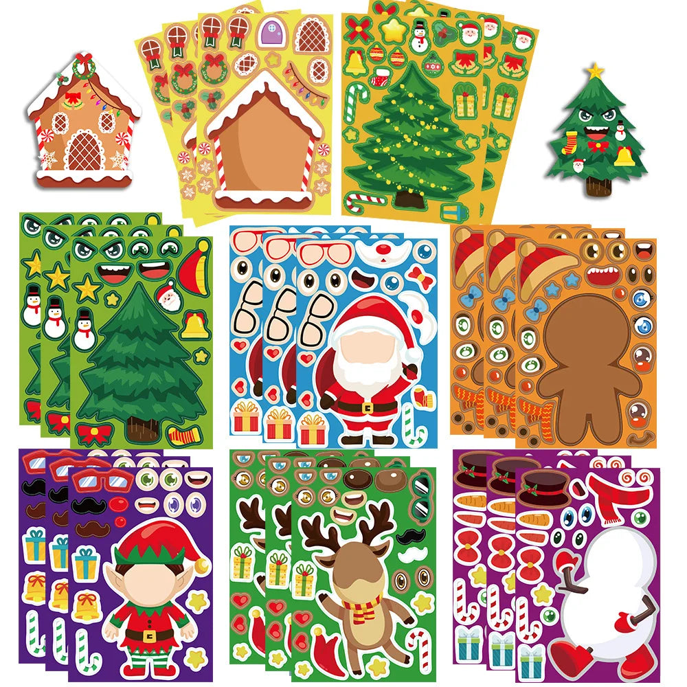 Kerst Sticker Set (8 Vellen)