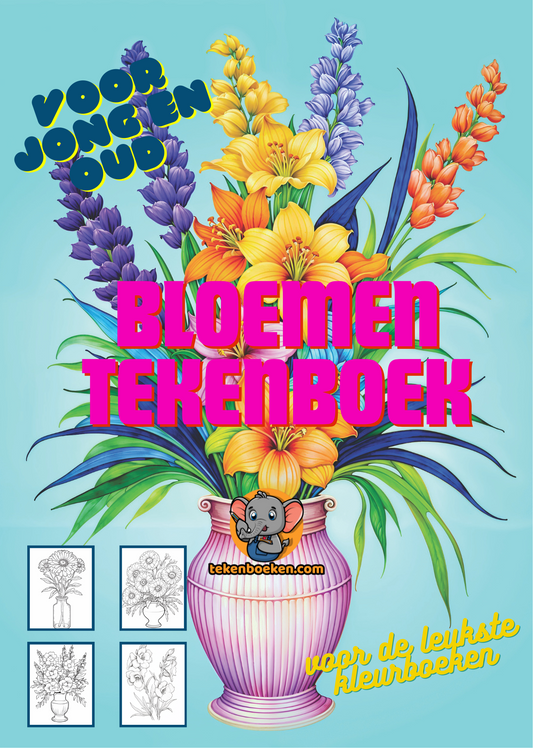 Bloemen tekenboek